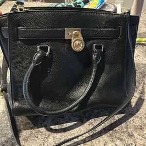 Black leather MK purse and wallet